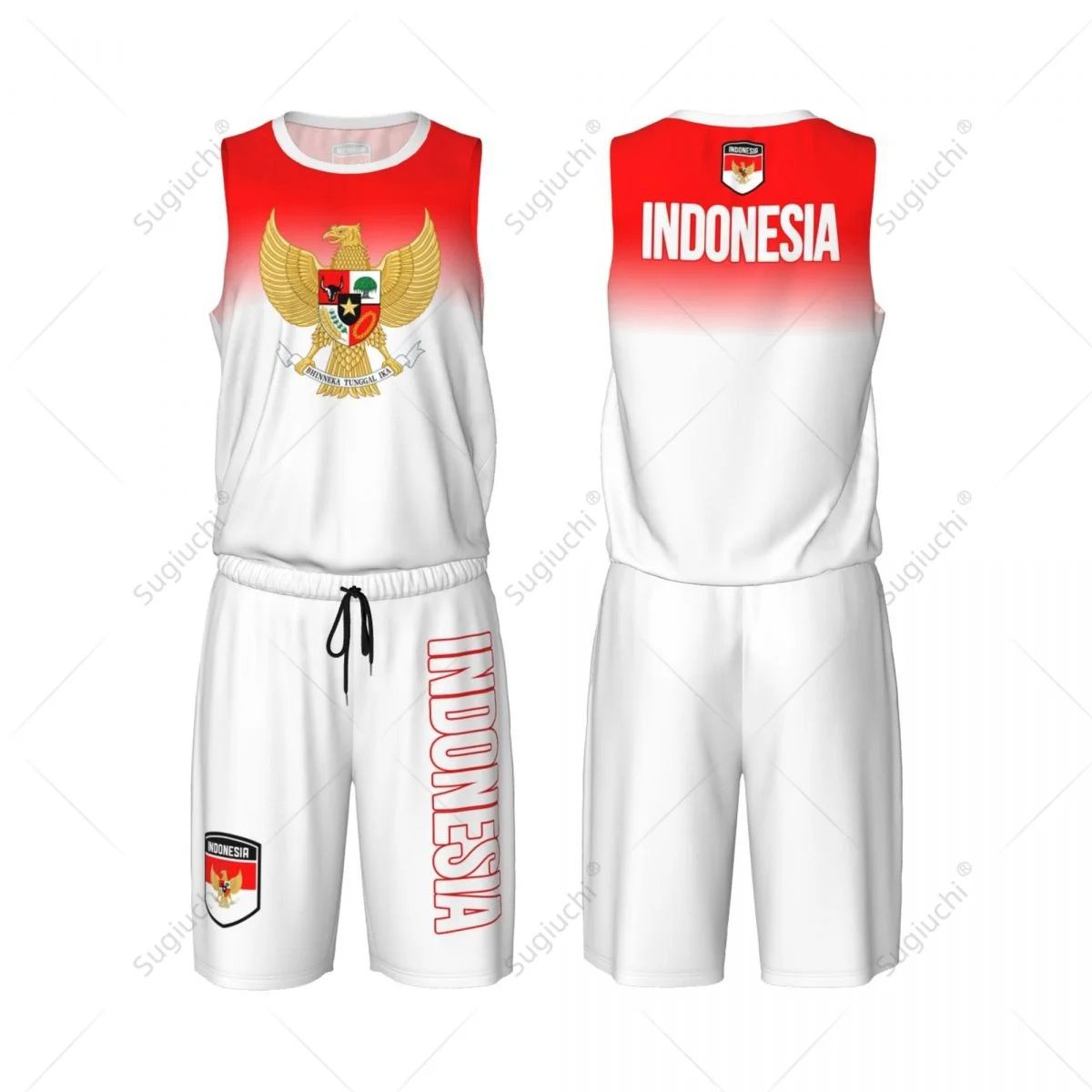 Men Indonesia Flag Basketball Jersey Set Mesh Shirt & Pants Sleeveless Exclusive Team-up Custom Name Nunber Unisex
Men Indonesia Flag Basketball Jersey Set Mesh Shirt & Pants Sleeveless Exclusive Team-up Custom Name Nunber Unisex