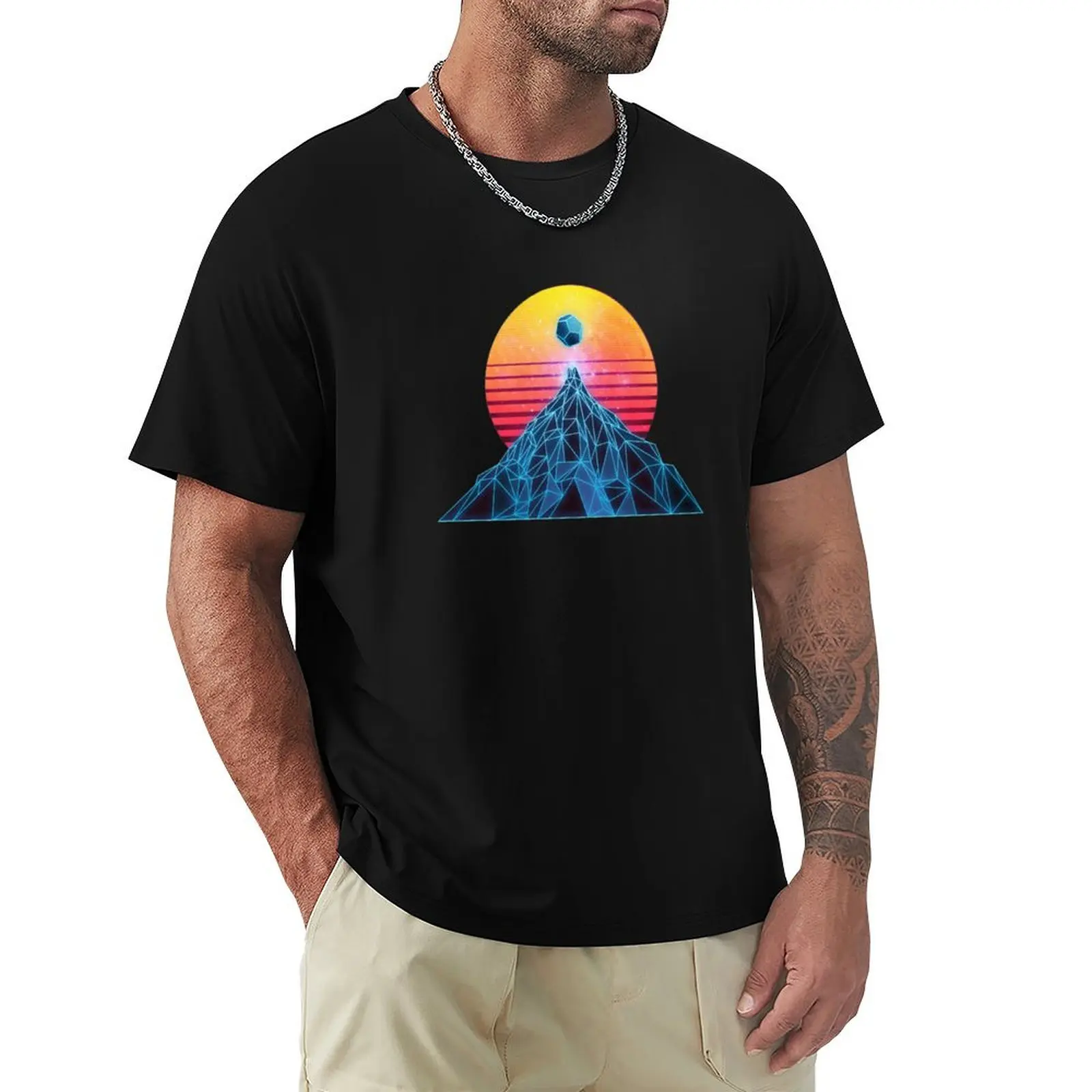 Synthwave Wire frame Mountain T-Shirt Work Wear Simple Tee Shirt
Synthwave Wire frame Mountain T-Shirt Work Wear Simple Tee Shirt