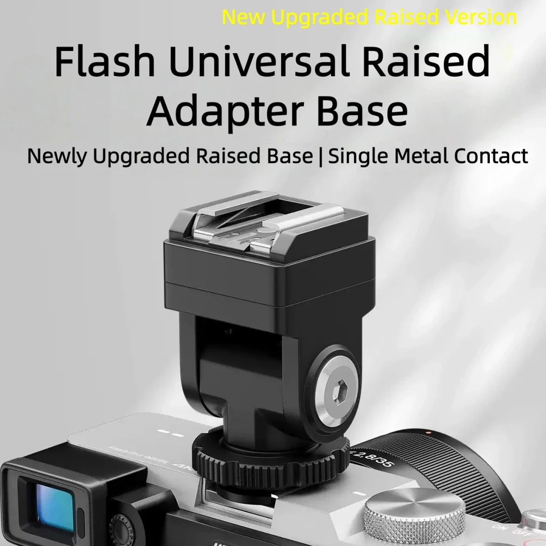 Mini Hot Shoe Flash Raised Adapter Anti-Vignetting Light Block for Long Lenses Compatible with ZF08 IM20 IM22 IM30 Camera Flash
Mini Hot Shoe Flash Raised Adapter Anti-Vignetting Light Block for Long Lenses Compatible with ZF08 IM20 IM22 IM30 Camera Flash