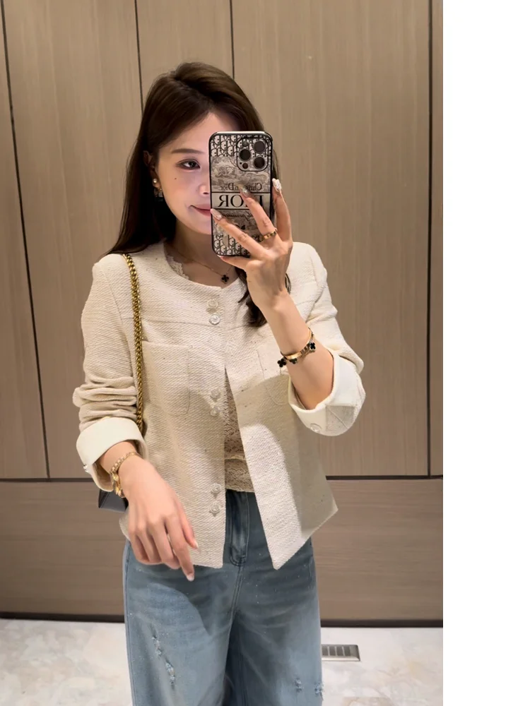 Xuanxuanchen Short Women's Chic Style Jacket Spring Thin Shoulder Outerwear French Style Standard Fit Ladies' Coat
Xuanxuanchen Short Women's Chic Style Jacket Spring Thin Shoulder Outerwear French Style Standard Fit Ladies' Coat