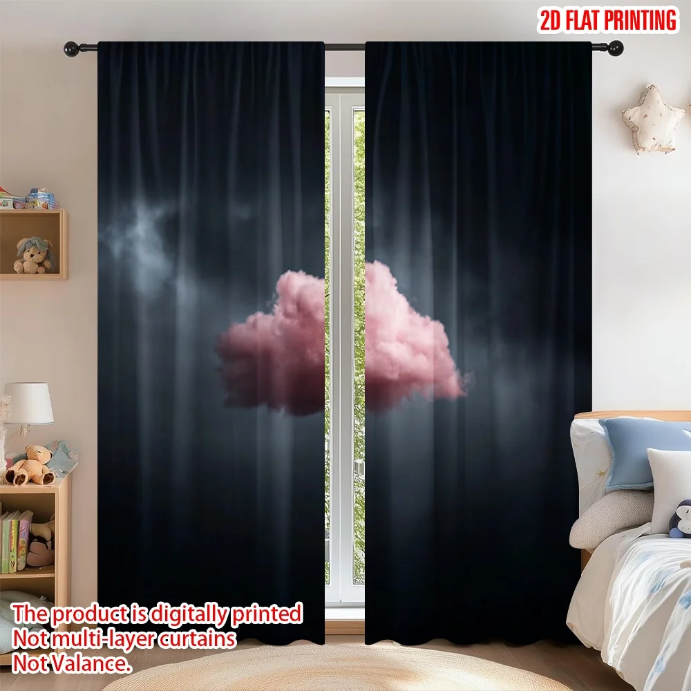 2D flat printing 2pcs Curtain Window Curtains Pink Cloud in Dark Sky Digital Printed Polyester Drapes Seasonal Party & Holiday
2D flat printing 2pcs Curtain Window Curtains Pink Cloud in Dark Sky Digital Printed Polyester Drapes Seasonal Party & Holiday