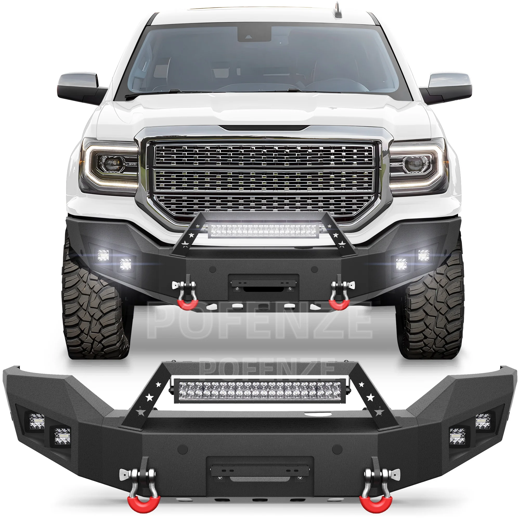 For 2016-2018 GMC Sierra 1500 Front Bumper Full Width Offroad Bumper Pickup Trucks
For 2016-2018 GMC Sierra 1500 Front Bumper Full Width Offroad Bumper Pickup Trucks