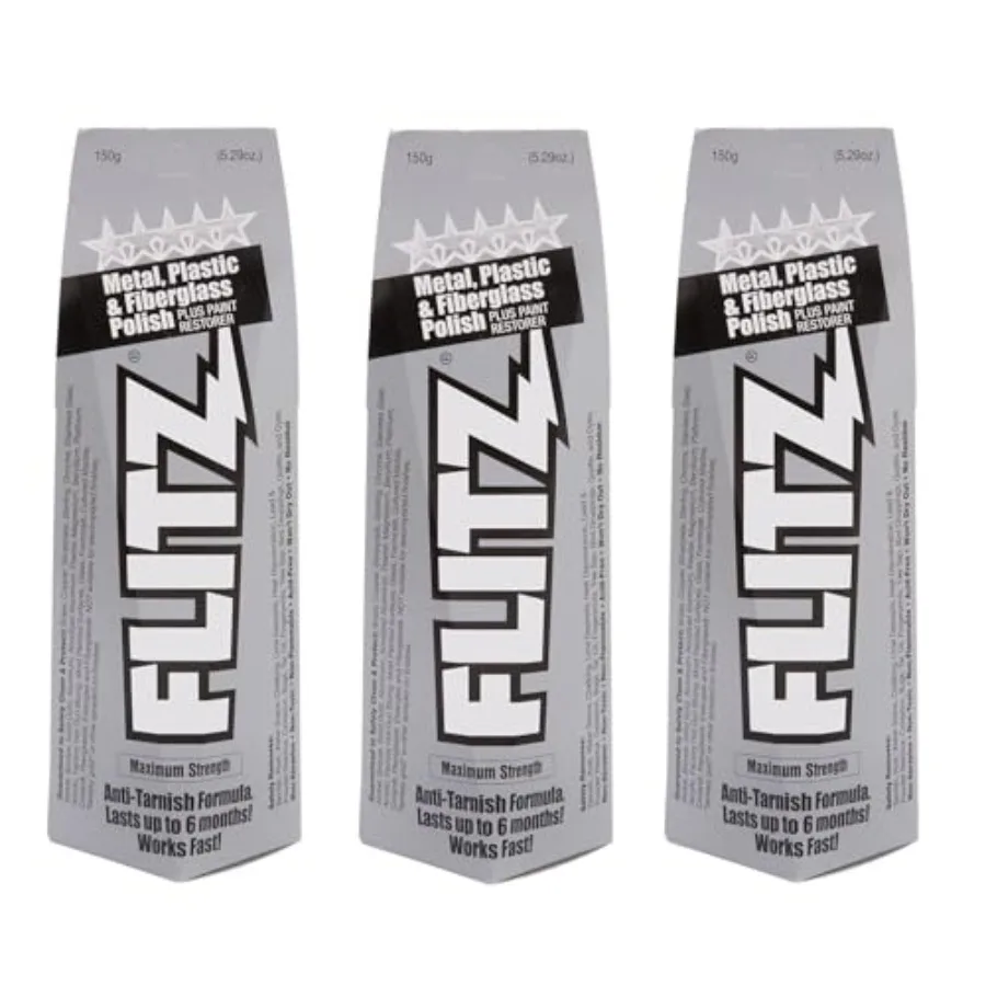 Metal Polish Paste - USA-Made Polish for Solid Chrome Stainless Steel and Aluminum - Non-Abrasive for Light Oxidation - Require
Metal Polish Paste - USA-Made Polish for Solid Chrome Stainless Steel and Aluminum - Non-Abrasive for Light Oxidation - Require