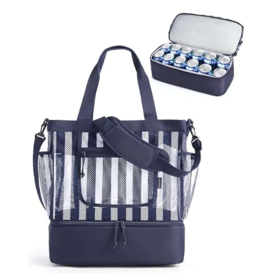 BAGSMART Beach Bag for Women Mesh Tote Bags with Zipper Sandproof Vacation Essentials with Cooler for Swim Cruise Pool
BAGSMART Beach Bag for Women Mesh Tote Bags with Zipper Sandproof Vacation Essentials with Cooler for Swim Cruise Pool