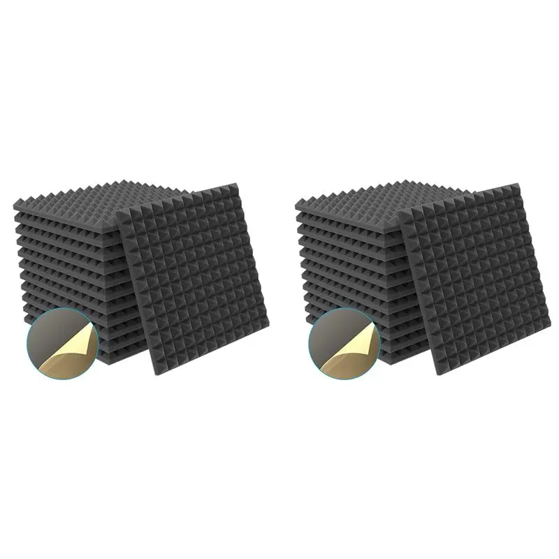 AEF6-24 Pack Acoustic Foam Self-Adhesive Pyramid Foam,Sound Insulation Sound Absorber For Sound Studio, Office, Study, Home
AEF6-24 Pack Acoustic Foam Self-Adhesive Pyramid Foam,Sound Insulation Sound Absorber For Sound Studio, Office, Study, Home