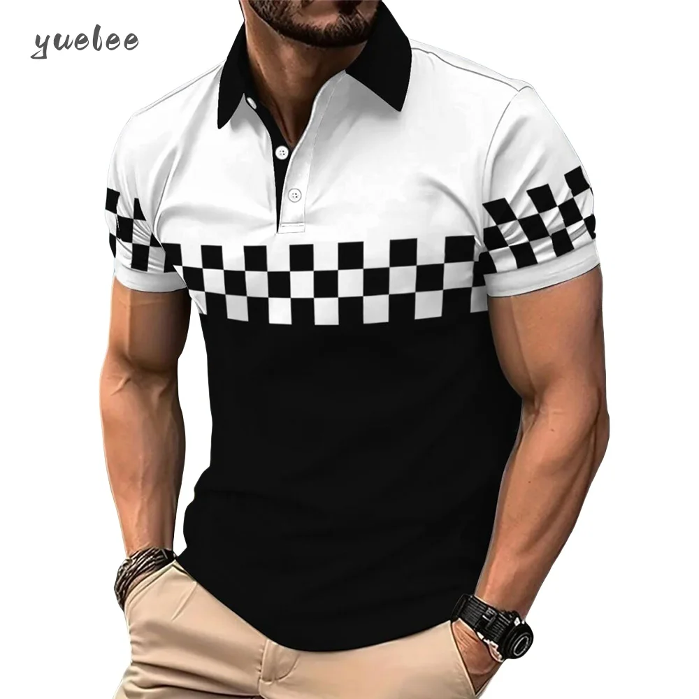 Striped Men's Polo Shirt Summer Fashion Breathable Men's Top Trendy Versatile Men Short Sleeve Simple Printed Men's Polo Sleeve
Striped Men's Polo Shirt Summer Fashion Breathable Men's Top Trendy Versatile Men Short Sleeve Simple Printed Men's Polo Sleeve