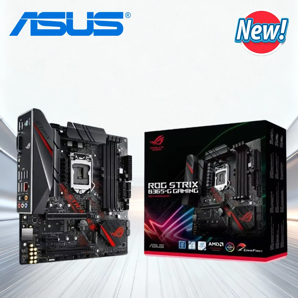 NEW ASUS ROG STRIX B365-G GAMING Motherboard Intel LGA-1151 B365 mATX Dual M.2, HDMI, DVI, SATA 6 Gbps Gaming Motherboard
NEW ASUS ROG STRIX B365-G GAMING Motherboard Intel LGA-1151 B365 mATX Dual M.2, HDMI, DVI, SATA 6 Gbps Gaming Motherboard