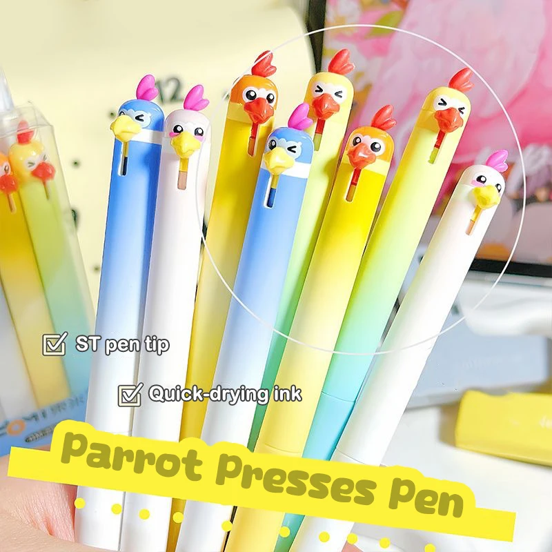 4Pcs Parrot Design Gel Ink Pens 0.5mm Black Quick Dry Smooth Writing Creative Bird Pen Office School Supplies
4Pcs Parrot Design Gel Ink Pens 0.5mm Black Quick Dry Smooth Writing Creative Bird Pen Office School Supplies