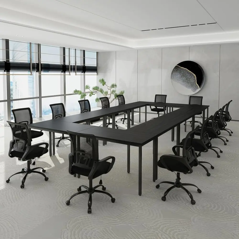 Elegant 24-Person Black Conference Table for Office, Study, and Meetings - 275.5 x 47.2 x 29.5
Elegant 24-Person Black Conference Table for Office, Study, and Meetings - 275.5 x 47.2 x 29.5