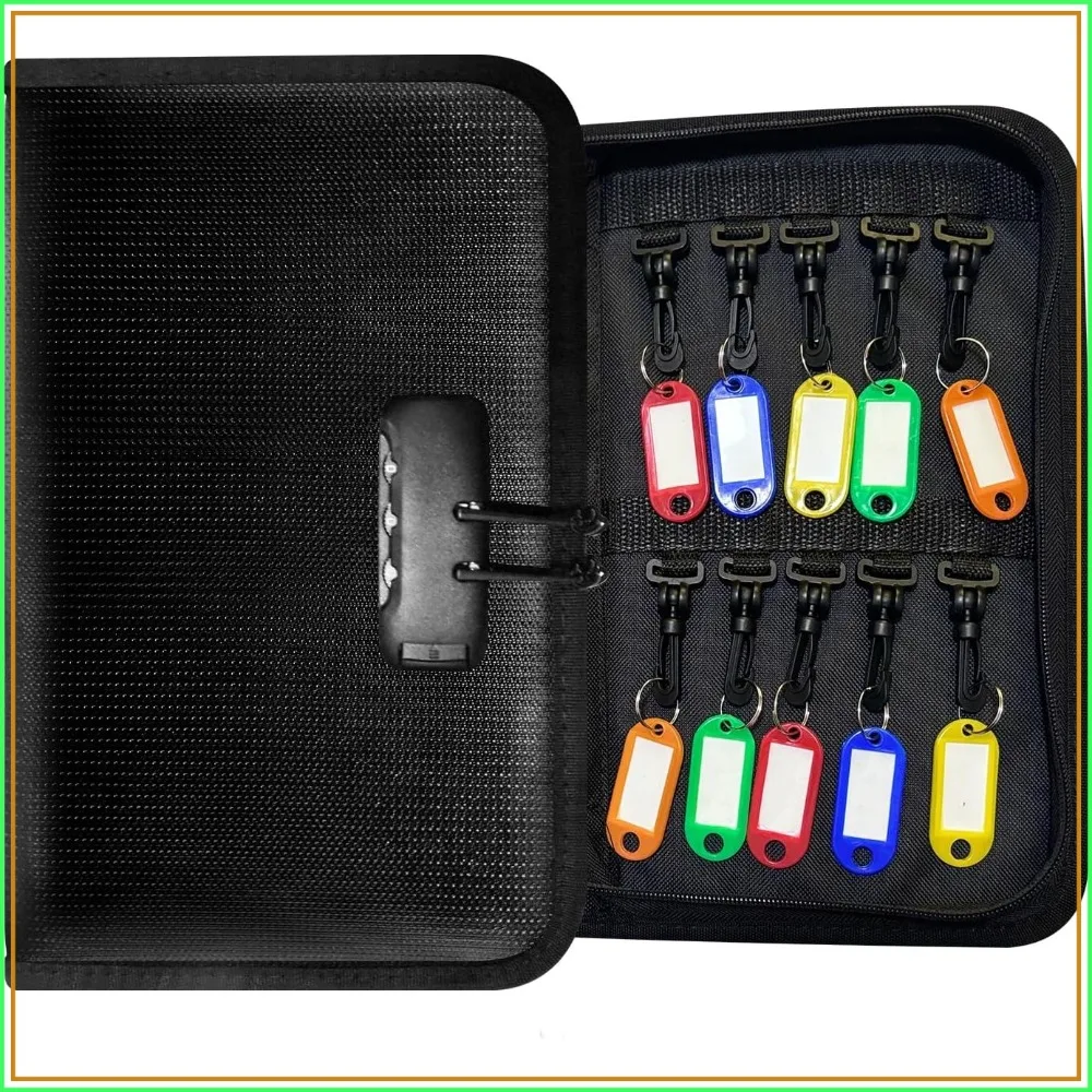 20 Position Key Organizer with Combination Lock, Waterproof Fireproof Key Storage Case for Rental Management Real Estate Sales Hotel Executives
20 Position Key Organizer with Combination Lock, Waterproof Fireproof Key Storage Case for Rental Management Real Estate Sales Hotel Executives