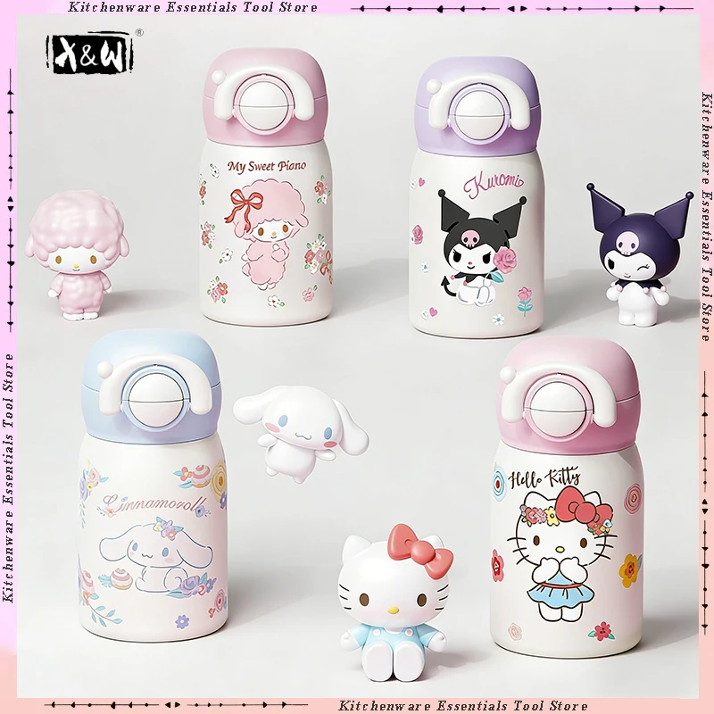 Термос X&W 220 мл для воды с героями Sanrio Hello Kitty и Kuromi, двойная вакуумная изоляция, из нержавеющей стали, для студентов и детей
Термос X&W 220 мл для воды с героями Sanrio Hello Kitty и Kuromi, двойная вакуумная изоляция, из нержавеющей стали, для студентов и детей