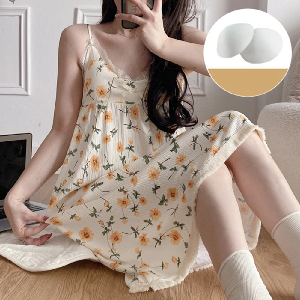Womens With Bra Pads Suspenders Printed Nightdress Cute Girly Home Wear Flirty Casuals Loungewear
Womens With Bra Pads Suspenders Printed Nightdress Cute Girly Home Wear Flirty Casuals Loungewear