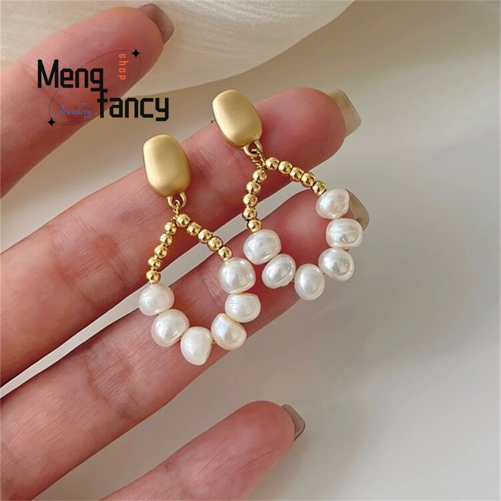 Freshwater Pearl Teardrop-Shaped Geometric Earrings For Women, French 925 Silver Needle, Light Luxury And Elegant Stud Earrings
Freshwater Pearl Teardrop-Shaped Geometric Earrings For Women, French 925 Silver Needle, Light Luxury And Elegant Stud Earrings