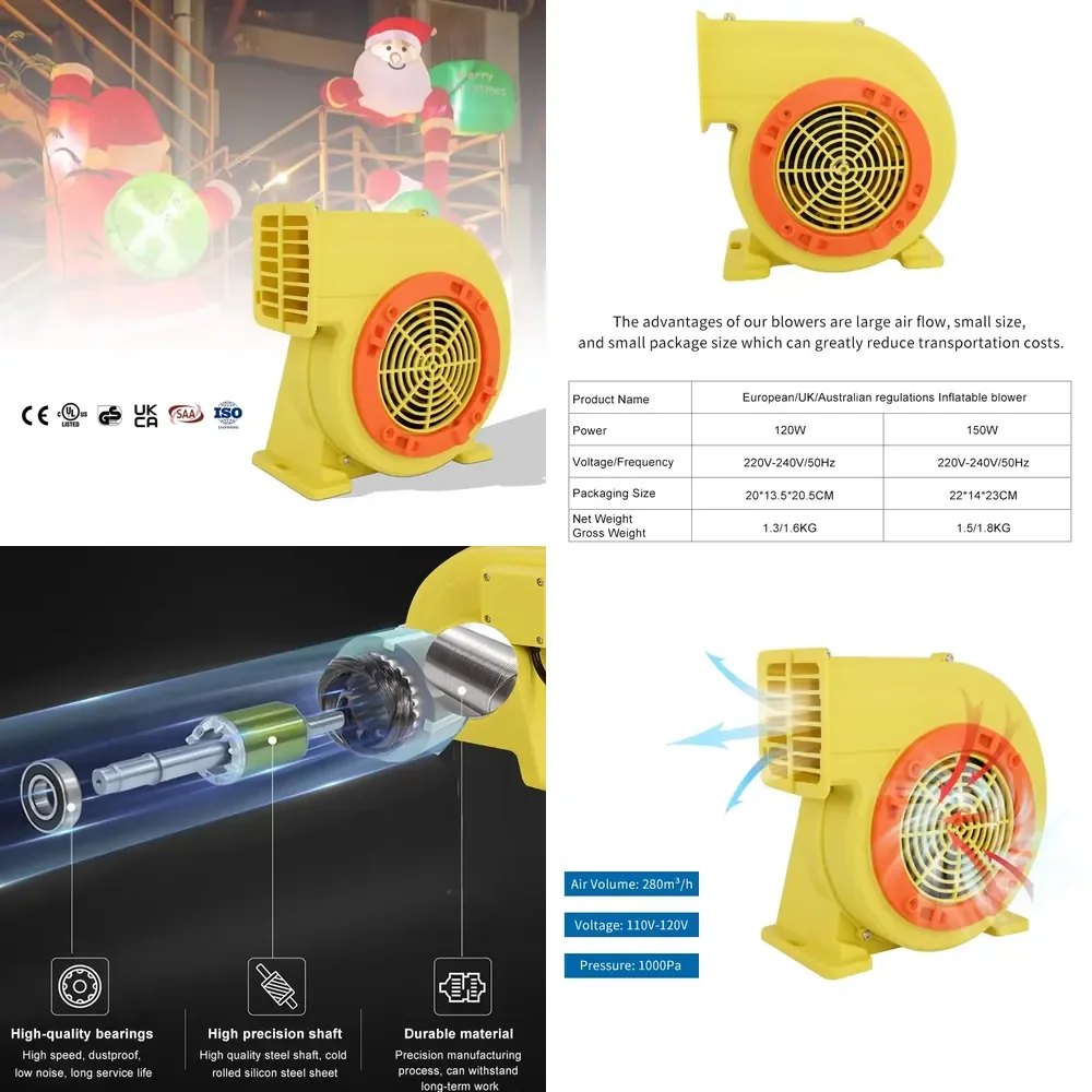 High Quality Household Outdoor Build-in Small Electric Inflatable air Blower 120w/150w Bounce Castle House Inflatable Blower
High Quality Household Outdoor Build-in Small Electric Inflatable air Blower 120w/150w Bounce Castle House Inflatable Blower