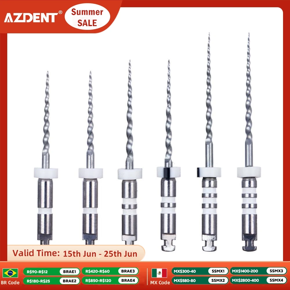 AZDENT Dental Retreatment Engine Корневой канал NiTi File D1-D3 6 шт./кор. Удаление наполнителя материала перед изменением канала
AZDENT Dental Retreatment Engine Корневой канал NiTi File D1-D3 6 шт./кор. Удаление наполнителя материала перед изменением канала