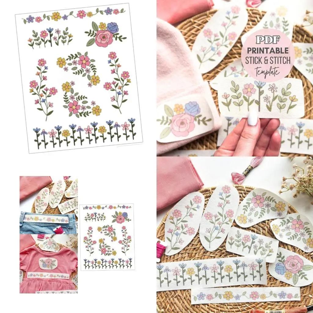 Various Fabric Embroidery Paper Featuring Simple Florals Art Designs
Various Fabric Embroidery Paper Featuring Simple Florals Art Designs