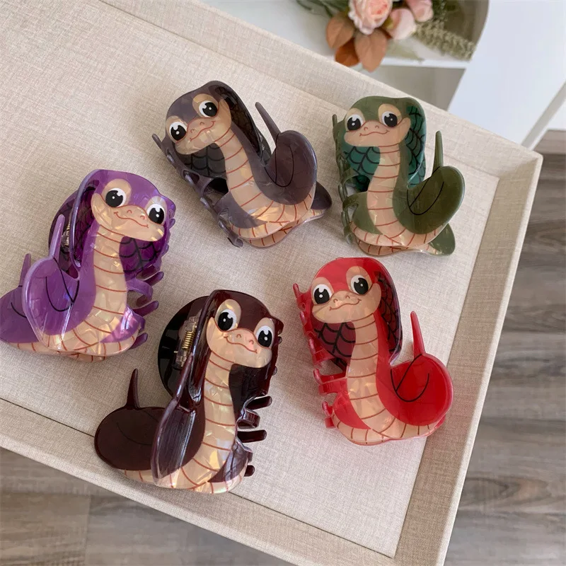 Cute Cartoon Snake Shaped Acrylic Hair Claw Clip For Women Girls Fashion Animal Ponytail Shark Clamp Accessories Headress Tool
Cute Cartoon Snake Shaped Acrylic Hair Claw Clip For Women Girls Fashion Animal Ponytail Shark Clamp Accessories Headress Tool