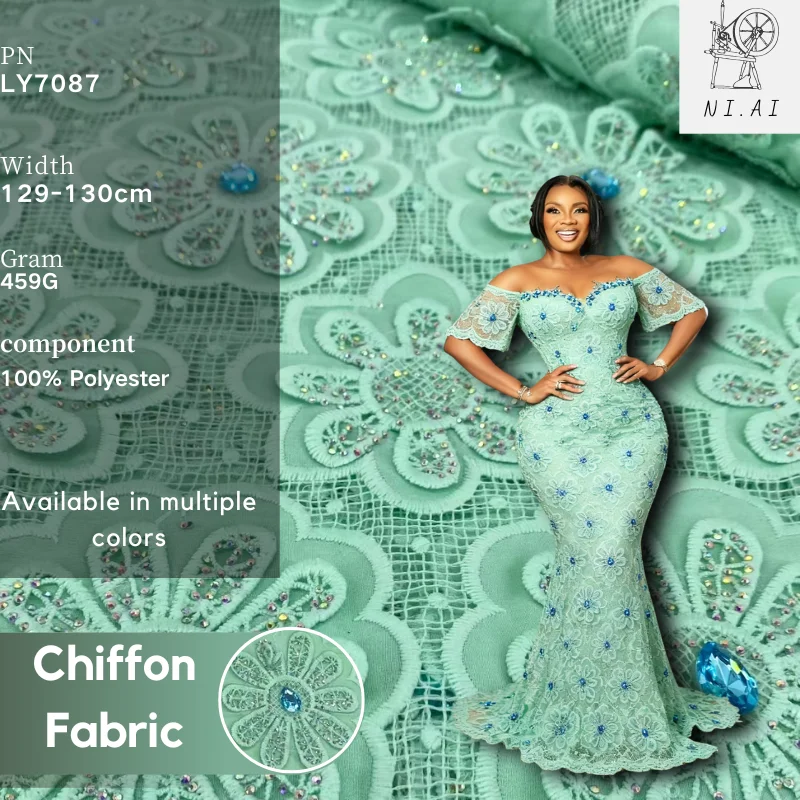 Шифоновая сетчатая ткань в африканском стиле, ажурный дизайн, стразы, высокое качество, материал для свадебного платья, шифоновая ткань
Шифоновая сетчатая ткань в африканском стиле, ажурный дизайн, стразы, высокое качество, материал для свадебного платья, шифоновая ткань