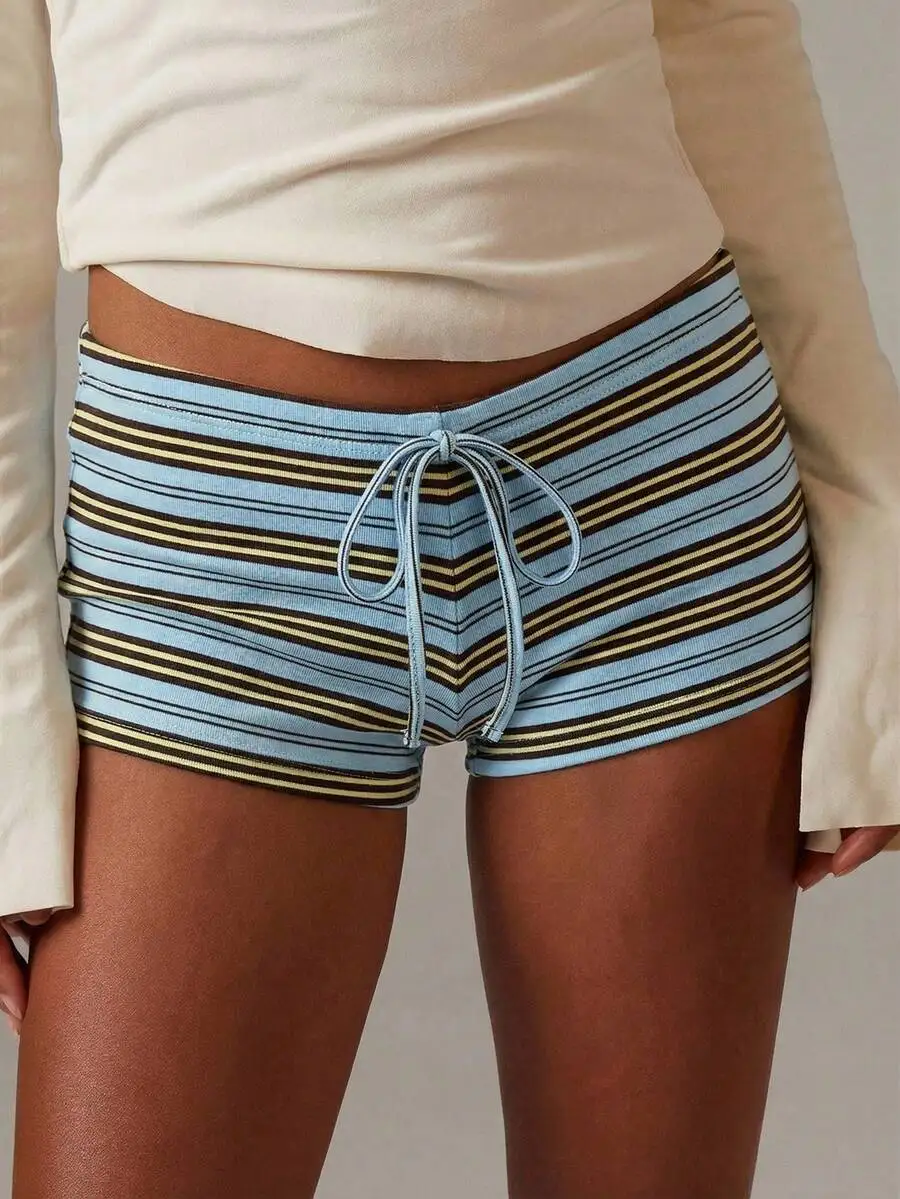 Womens Casual Drawstring Waist Striped Jersey Hotpant Shorts For Daily Commute Vacation
Womens Casual Drawstring Waist Striped Jersey Hotpant Shorts For Daily Commute Vacation