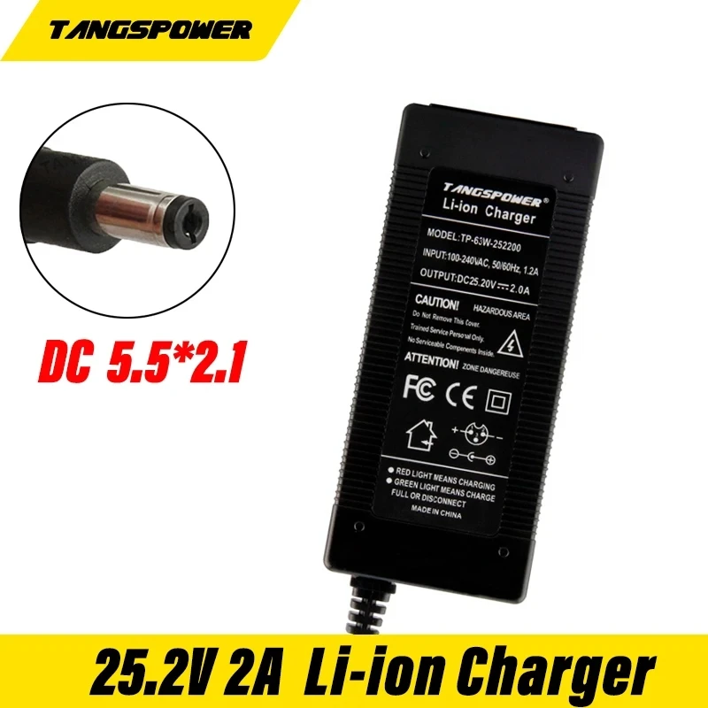 25.2V 2A Charger 25.9V 29.4V For Hoverboard Suspension Shoes Ebike Scooter 7 Series Lithium Ion Lithium Ion Battery High Quality
25.2V 2A Charger 25.9V 29.4V For Hoverboard Suspension Shoes Ebike Scooter 7 Series Lithium Ion Lithium Ion Battery High Quality