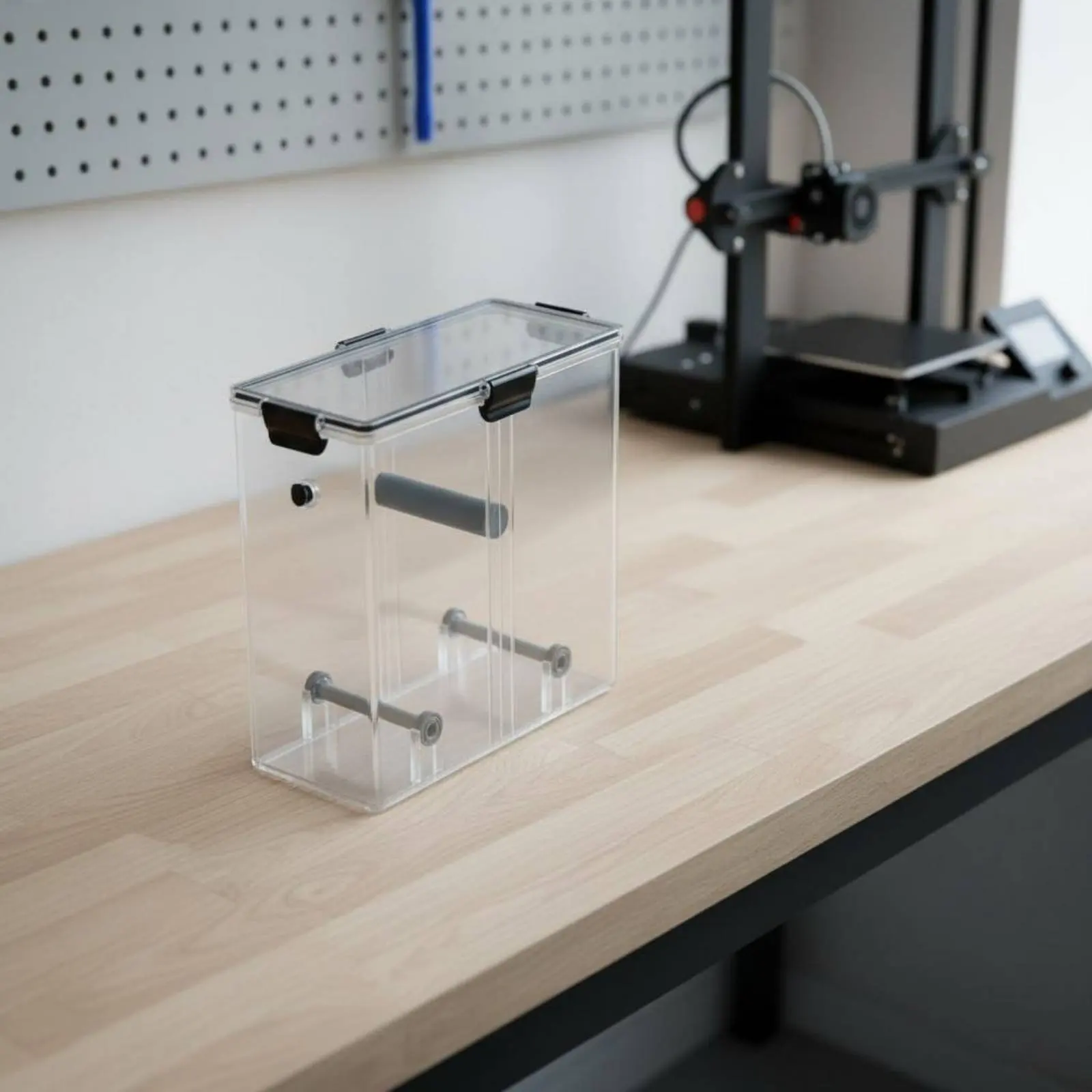 Three-Dimensional Filament Dry Box Prevents Stringing Three-Dimensional Printer Filament Storage Box Transparent Design Built-In
Three-Dimensional Filament Dry Box Prevents Stringing Three-Dimensional Printer Filament Storage Box Transparent Design Built-In