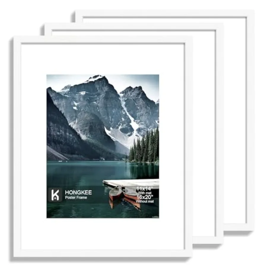16x20 Frames Set of 3 - Display 11x14 Photo with Mat or 16 x 20 Poster without Mat, Wall Mounting Horizontal and Vertical
16x20 Frames Set of 3 - Display 11x14 Photo with Mat or 16 x 20 Poster without Mat, Wall Mounting Horizontal and Vertical