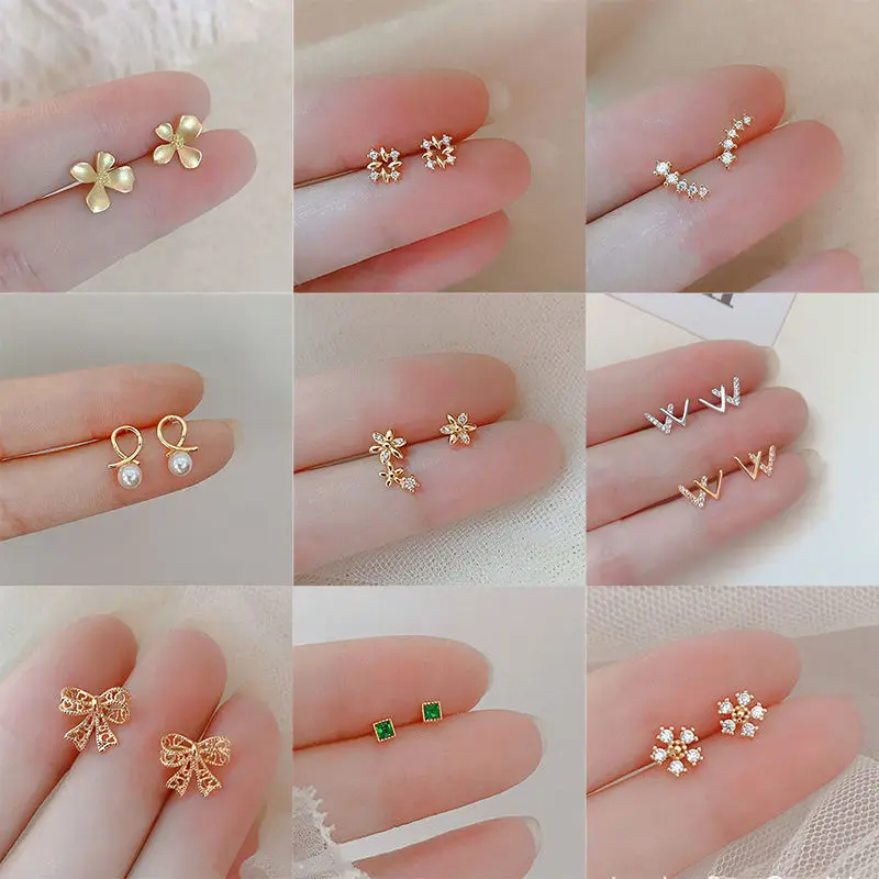 MEETSOFT Trendy 925 Sterling Silver Minimalist Geometric Flower Bowknot Zircon Stud Earrings for Women Fine Jewelry Wholesale
MEETSOFT Trendy 925 Sterling Silver Minimalist Geometric Flower Bowknot Zircon Stud Earrings for Women Fine Jewelry Wholesale