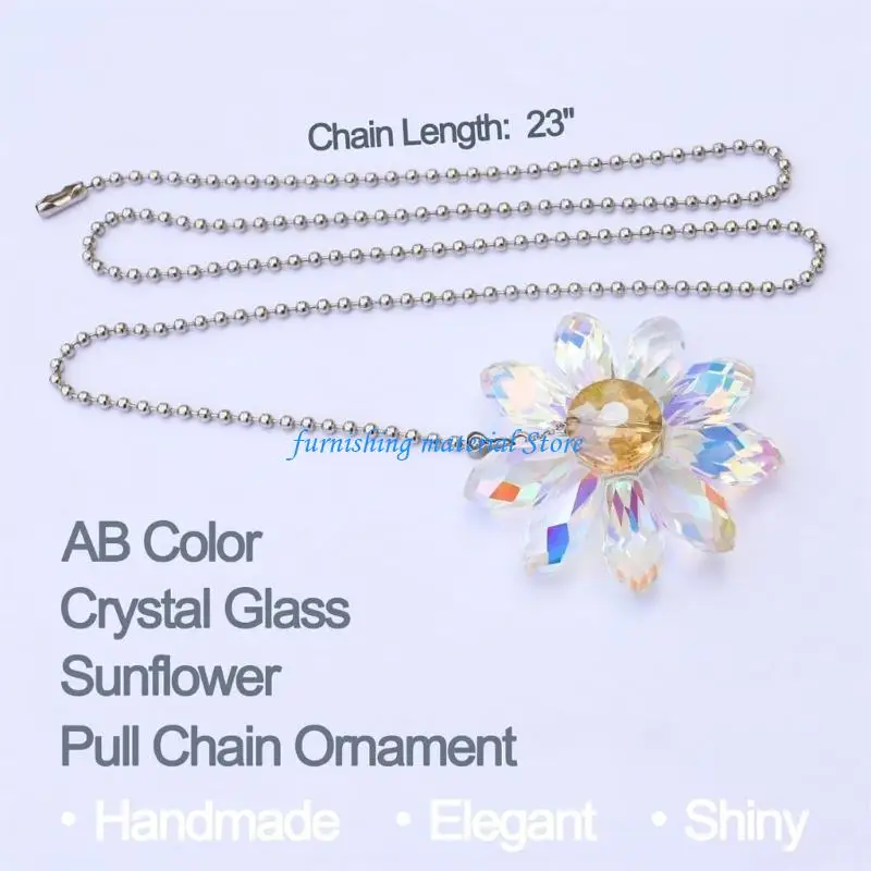 Y5GD 2pcs Crystals Glass Flower Pull Chains for Ceiling Fan and Light Fixtures
Y5GD 2pcs Crystals Glass Flower Pull Chains for Ceiling Fan and Light Fixtures