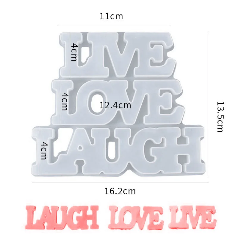 LIVE LOVE LAUGH Room hanging Silicone Mold DIY Tool Jewelry Making Resin Silicone Mould Casting Mold
LIVE LOVE LAUGH Room hanging Silicone Mold DIY Tool Jewelry Making Resin Silicone Mould Casting Mold