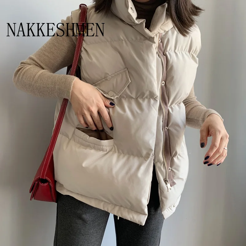 Autumn Winter Women's Vest Waistcoat Vest Female Casual Warm Vests Cotton Women Vest Sleeveless Stand Neck Jacket Loose Coat
Autumn Winter Women's Vest Waistcoat Vest Female Casual Warm Vests Cotton Women Vest Sleeveless Stand Neck Jacket Loose Coat