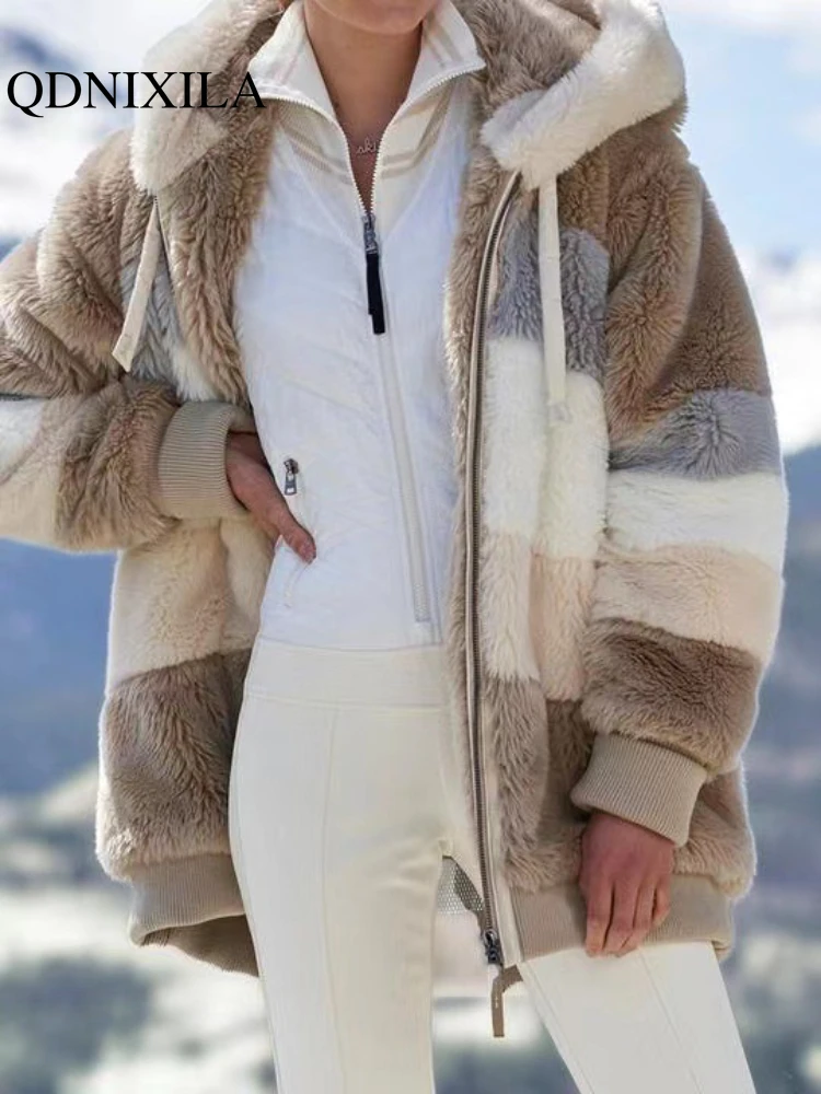 Women's Jacket 2023 New in Autumn Winter Loose Casual Long Sleeved Zipper Street Style Plush Multi Color Hooded Women's Coat
Women's Jacket 2023 New in Autumn Winter Loose Casual Long Sleeved Zipper Street Style Plush Multi Color Hooded Women's Coat