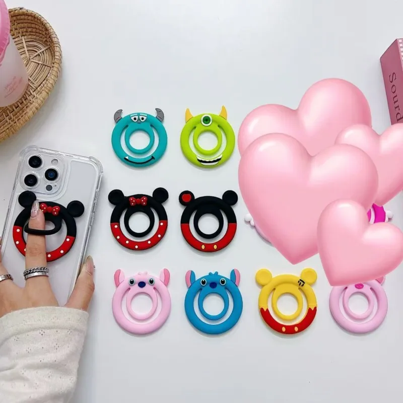Disney Cute Stitch Mickey Minnie For Magnetic Phone Ring Holder 3D Silicone Grip Stand for iPhone MagSafe Rotatable Finger Loop
Disney Cute Stitch Mickey Minnie For Magnetic Phone Ring Holder 3D Silicone Grip Stand for iPhone MagSafe Rotatable Finger Loop