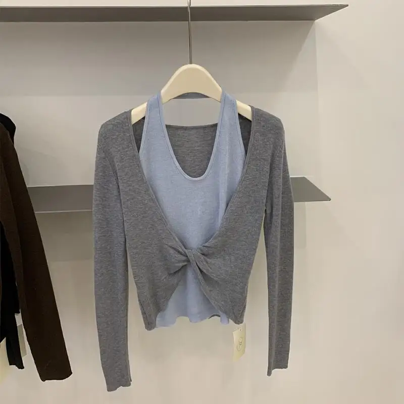 Модный цветной вязаный длинный женский топ Blo V-Ne Design, комплект ранней осени, комплект одежды для поездок на работу, стандартный крой
Модный цветной вязаный длинный женский топ Blo V-Ne Design, комплект ранней осени, комплект одежды для поездок на работу, стандартный крой