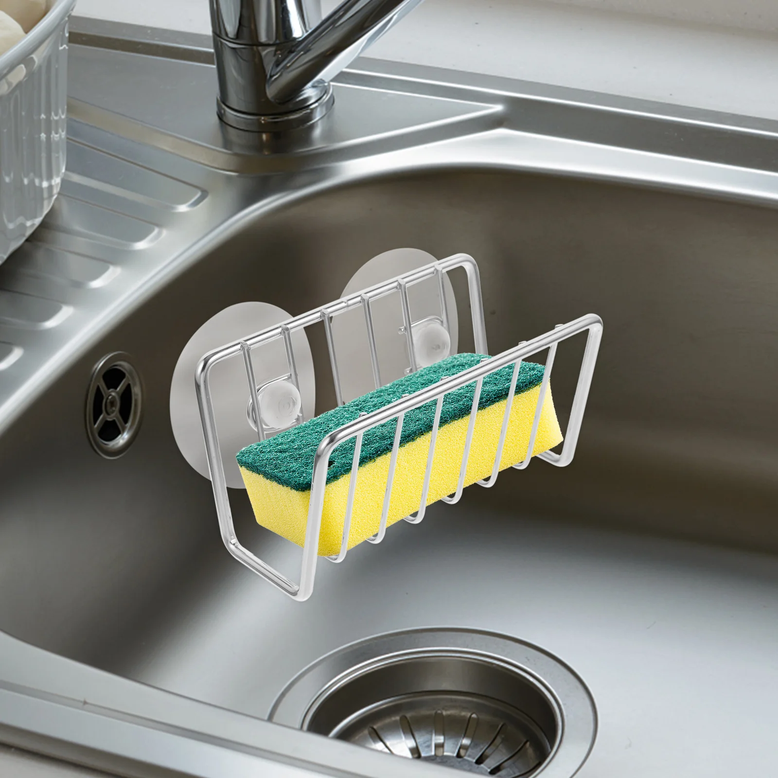 Faucet Sponge Drainer Kitchen Sink Holder with Suction Cups Stainless Steel Strainer
Faucet Sponge Drainer Kitchen Sink Holder with Suction Cups Stainless Steel Strainer