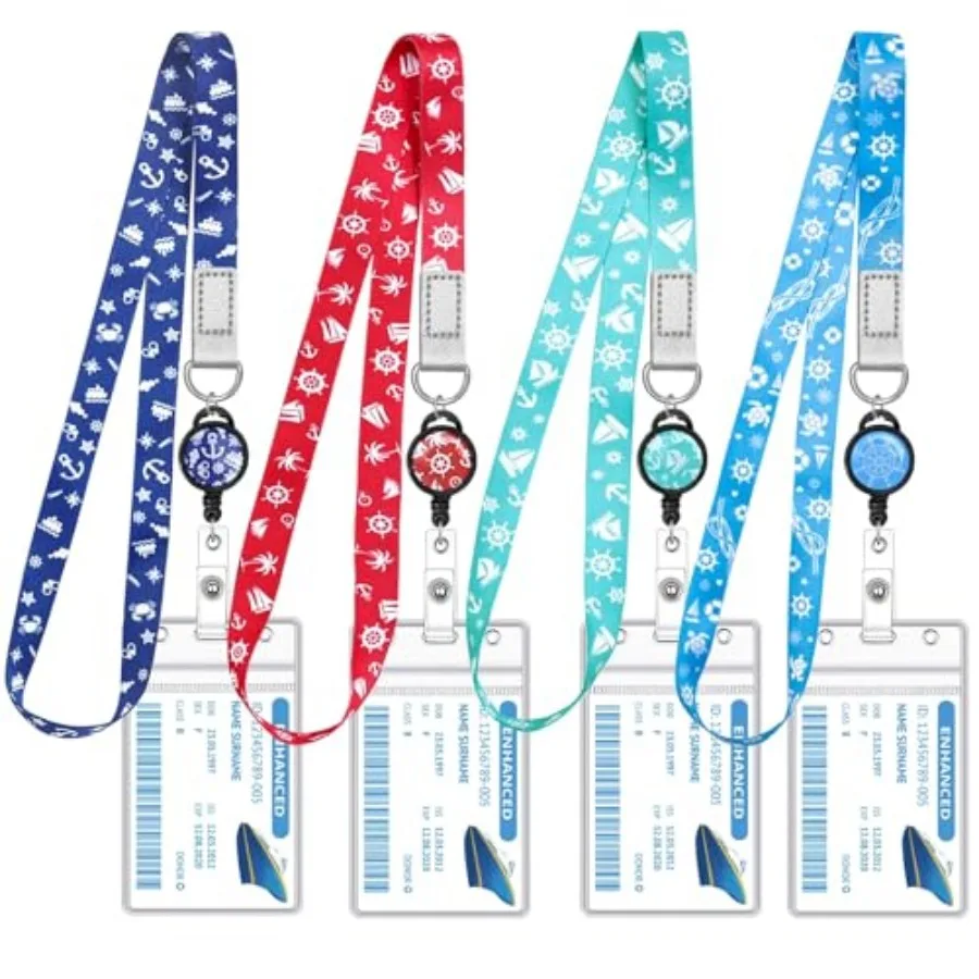 4 Pack Cruise Lanyard for Ship Cards Lanyards with Retractable Badge Reels Waterproof ID Badge Holder, 2026 Cruise Essentials A
4 Pack Cruise Lanyard for Ship Cards Lanyards with Retractable Badge Reels Waterproof ID Badge Holder, 2026 Cruise Essentials A