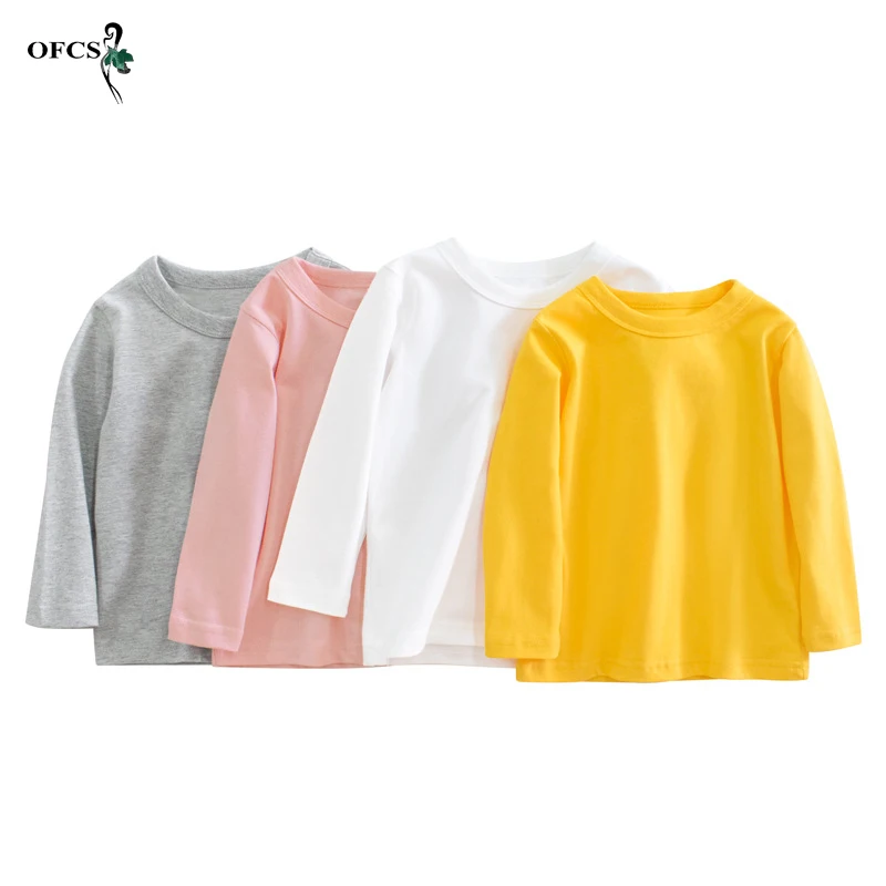 Best Seller Girl's Cute T-shirts Solid Color Boy's Long Sleeve T-shirts Autumn Tees Top New Arrival Children's Clothes Cotton
Best Seller Girl's Cute T-shirts Solid Color Boy's Long Sleeve T-shirts Autumn Tees Top New Arrival Children's Clothes Cotton
