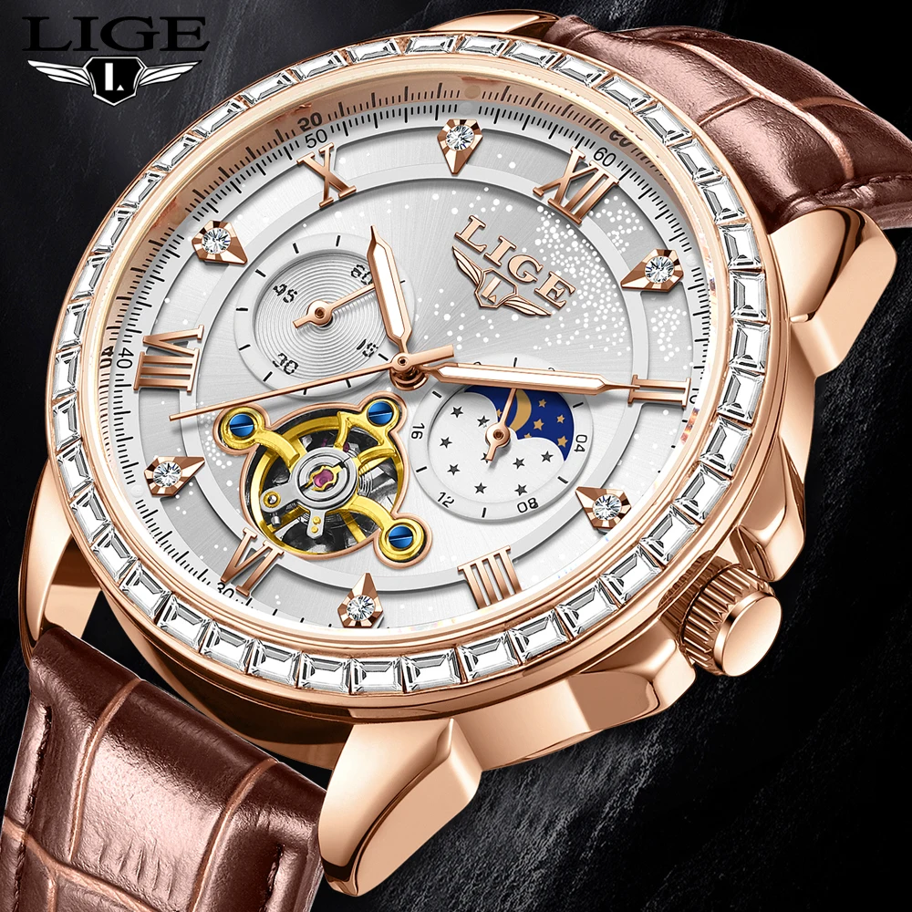Новые мужские механические часы LIGE, лучший бренд, деловые водонепроницаемые роскошные часы с хрустальным безелем для мужчин, автоматические наручные часы с фазой Луны
Новые мужские механические часы LIGE, лучший бренд, деловые водонепроницаемые роскошные часы с хрустальным безелем для мужчин, автоматические наручные часы с фазой Луны