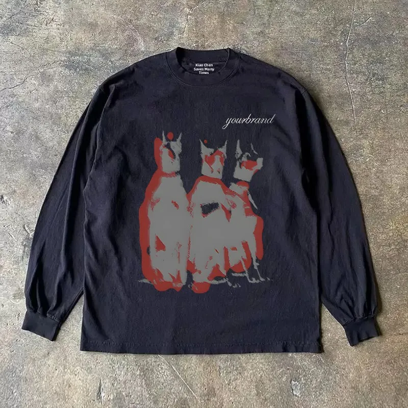 Pure Cotton Long Sleeve T-Shirt 310g Heavyweight American Style Retro Oversize Streetwear Versatile MiaoXin Clothing Accessory
Pure Cotton Long Sleeve T-Shirt 310g Heavyweight American Style Retro Oversize Streetwear Versatile MiaoXin Clothing Accessory