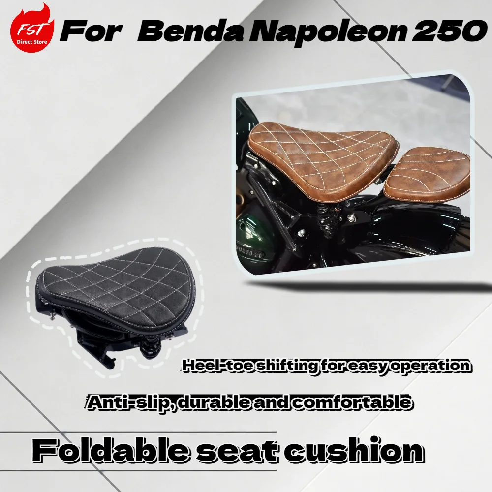 For Benda Napoleon Bob 250 Modified Foldable Dual Seat Hidden Retro Lattice Black Brown Single Cushion Motorcycle Parts
For Benda Napoleon Bob 250 Modified Foldable Dual Seat Hidden Retro Lattice Black Brown Single Cushion Motorcycle Parts