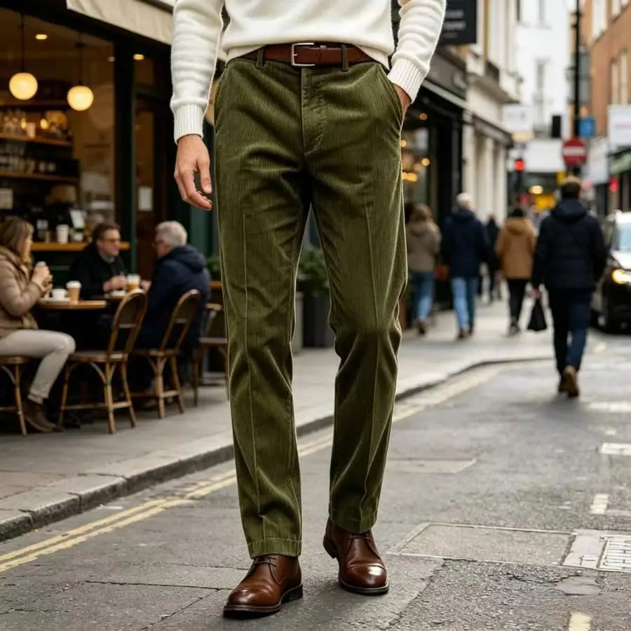 Men's Corduroy Pants Straight Fit Casual Trousers Soft Comfortable Business Dress Pants for Fall Winter
Men's Corduroy Pants Straight Fit Casual Trousers Soft Comfortable Business Dress Pants for Fall Winter