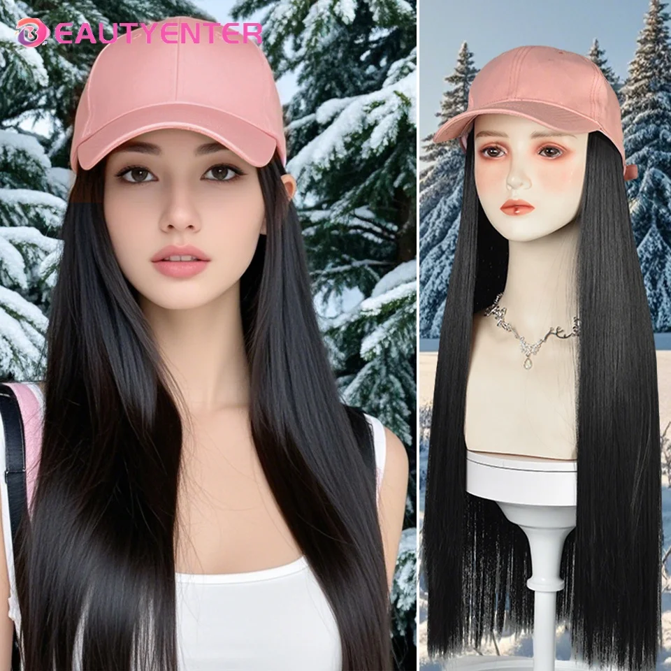 Baseball Hat Wigs Synthetic Long Straight Gold Black Hair With Adjustable Cap Pink Baseball Cap With Hair Extensions For Woman
Baseball Hat Wigs Synthetic Long Straight Gold Black Hair With Adjustable Cap Pink Baseball Cap With Hair Extensions For Woman