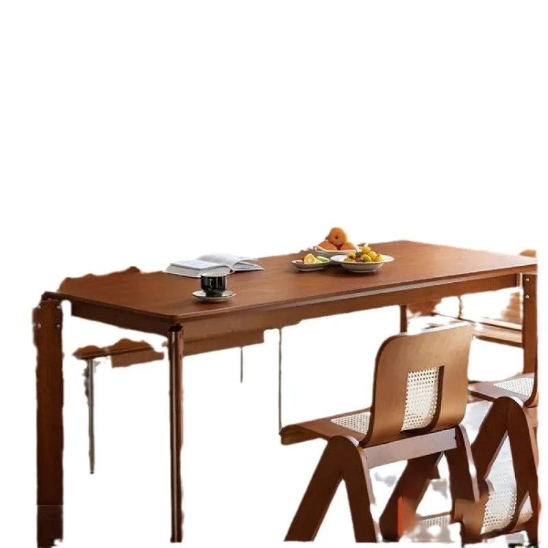 Nordic solid wood thickened dining boxwood home retro dining small apartment long worktable large board table
Nordic solid wood thickened dining boxwood home retro dining small apartment long worktable large board table