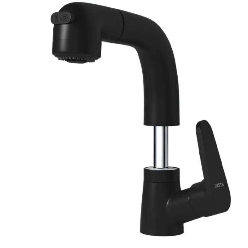 White pull-out basin faucet Lifting rotatable extension shampoo hot and cold faucet
White pull-out basin faucet Lifting rotatable extension shampoo hot and cold faucet