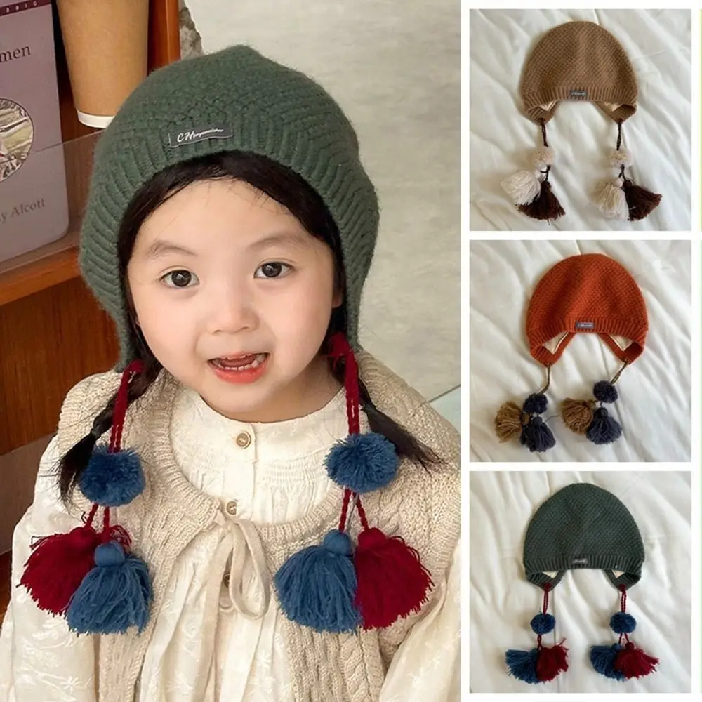 Fashion Ethnic Style Children's Tassels Hat Korean Autumn Winter Handmade Crochet Hat Warm Ear Protection Girls Knitted Hat Kids
Fashion Ethnic Style Children's Tassels Hat Korean Autumn Winter Handmade Crochet Hat Warm Ear Protection Girls Knitted Hat Kids