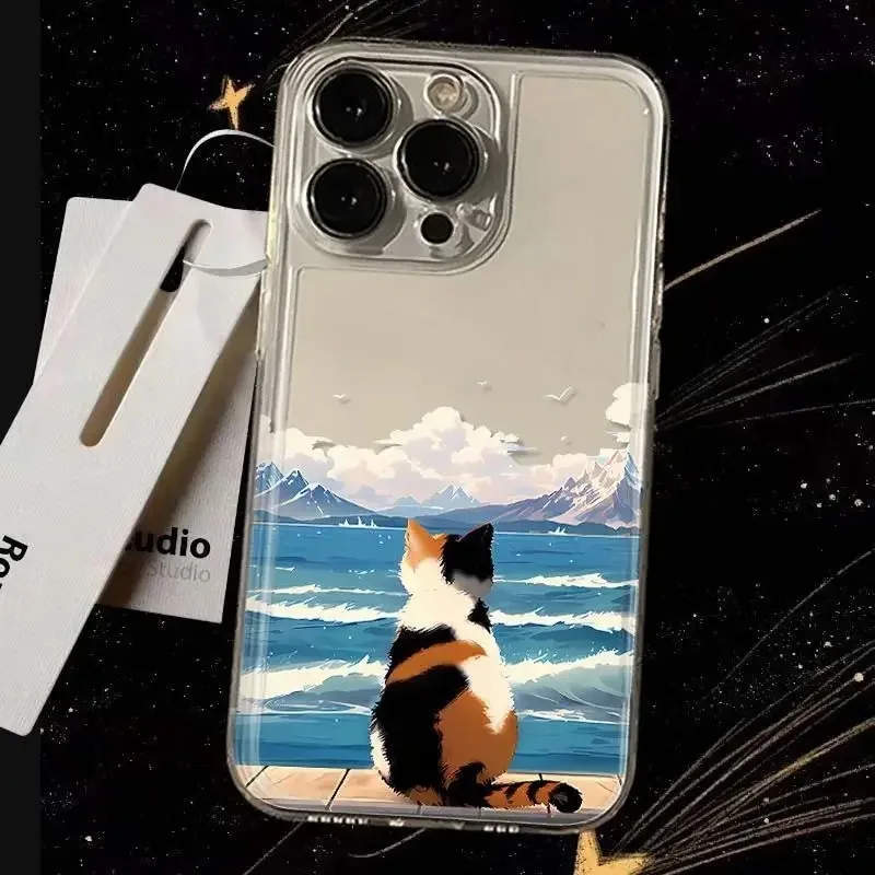 Cat Watching Sea Clear Phone Case For iPhone 13 11 12 14 Plus 15 16 17 Pro Max 17 Air 16E Soft Silicone Protective Phone Cover
Cat Watching Sea Clear Phone Case For iPhone 13 11 12 14 Plus 15 16 17 Pro Max 17 Air 16E Soft Silicone Protective Phone Cover