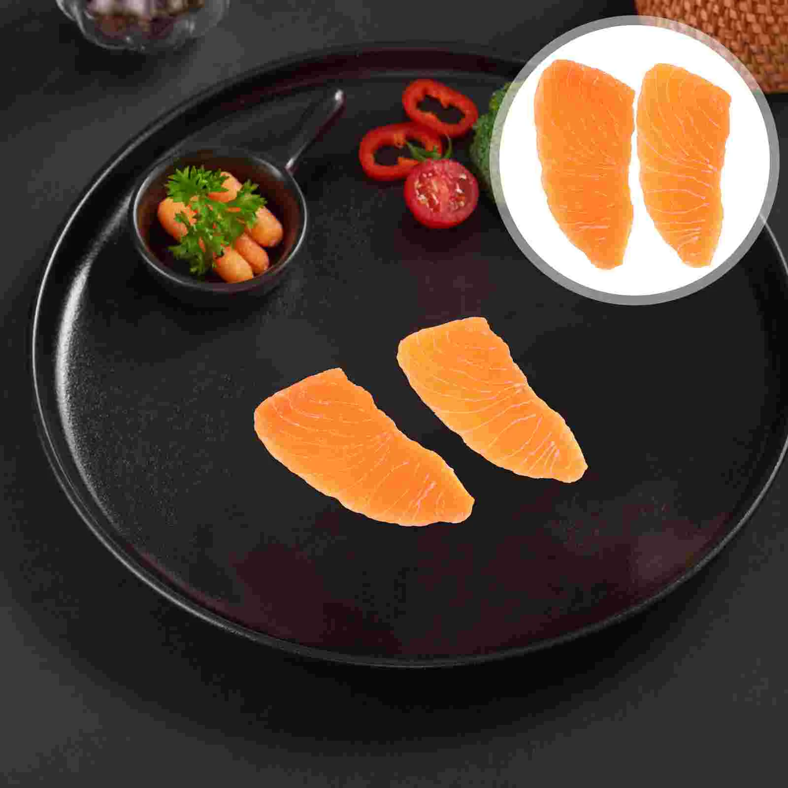 2 Pcs Tank Toy Imitation Salmon Fillet Shaped Models Home Prop Decorate Display Orange PVC Miss
2 Pcs Tank Toy Imitation Salmon Fillet Shaped Models Home Prop Decorate Display Orange PVC Miss