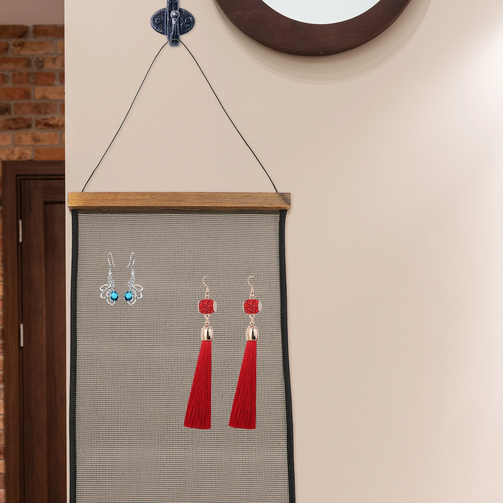 Wooden Wall Hanging Jewelry Organizer Rack for Earrings Necklaces Rings Storage Display Boards Home Decor Multi Function
Wooden Wall Hanging Jewelry Organizer Rack for Earrings Necklaces Rings Storage Display Boards Home Decor Multi Function