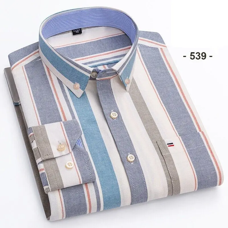 Spring and Autumn Oxford Textile Middle Aged Business and Leisure Various Styles Pure Cotton Striped Long Sleeved Shirt Men
Spring and Autumn Oxford Textile Middle Aged Business and Leisure Various Styles Pure Cotton Striped Long Sleeved Shirt Men