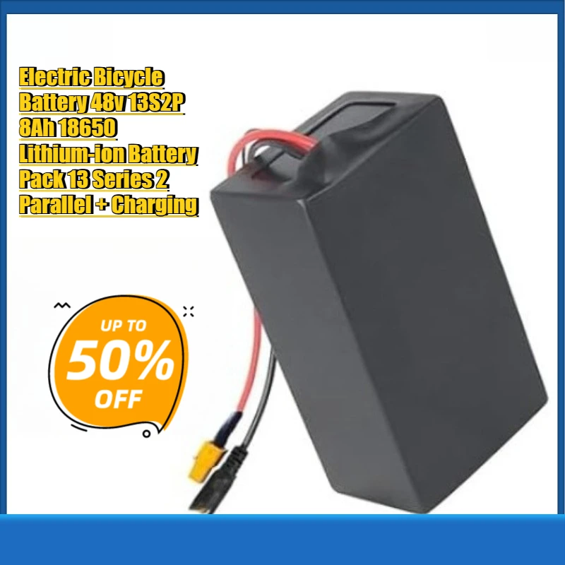 Electric Bicycle Battery 48v 13S2P 8Ah 18650 Lithium-ion Battery Pack 13 Series 2 Parallel + Charging
Electric Bicycle Battery 48v 13S2P 8Ah 18650 Lithium-ion Battery Pack 13 Series 2 Parallel + Charging