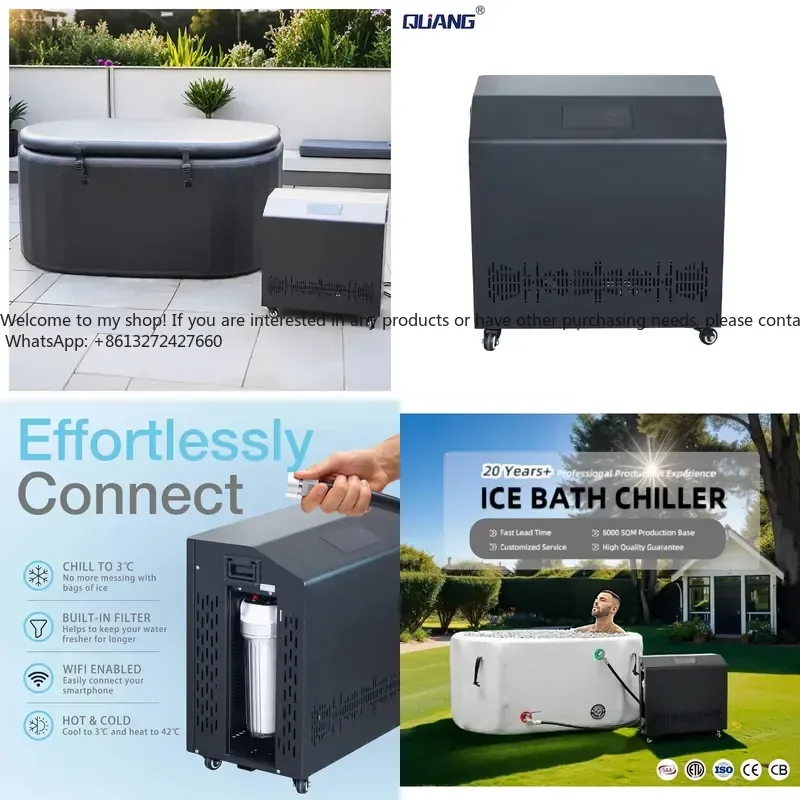 Smart Modern 0.5 0.8 1 2 Portable Outdoor Automatic Ice Bath Chiller Wi-Fi Controlled Cold Plunge with Chiller
Smart Modern 0.5 0.8 1 2 Portable Outdoor Automatic Ice Bath Chiller Wi-Fi Controlled Cold Plunge with Chiller